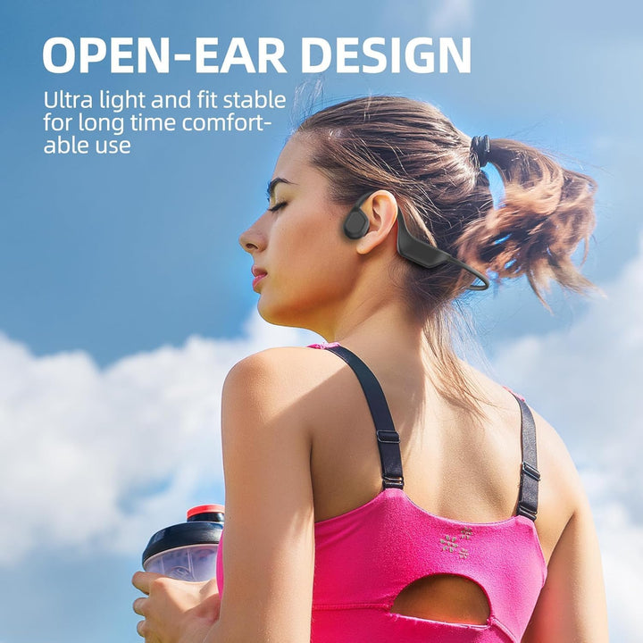 eppfun Knochenschall Kopfhörer, Open-Ear Sport Bluetooth Kopfhörer, Bone Conduction Headphones für T