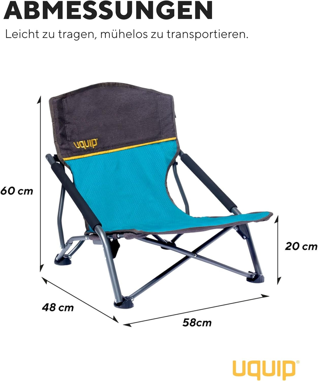 Uquip Campingbedarf, Stahl, Rip Stop Polyester 600 D, Blau, Standard
