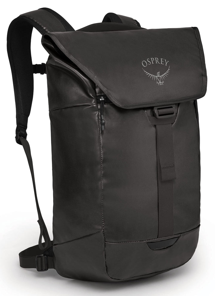 Osprey Unisex – Erwachsene Transporter Flap Lifestyle Pack O/S Schwarz, Einheitsgrösse Schwarz