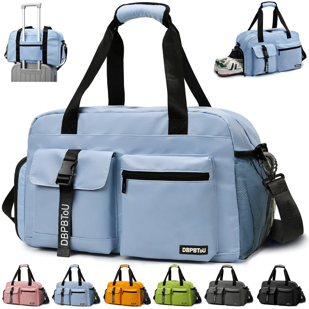 Sporttasche Damen Herren, Reisetasche mit Schuhfach, Trainingstasche mit Nassfach, wasserdichte Week