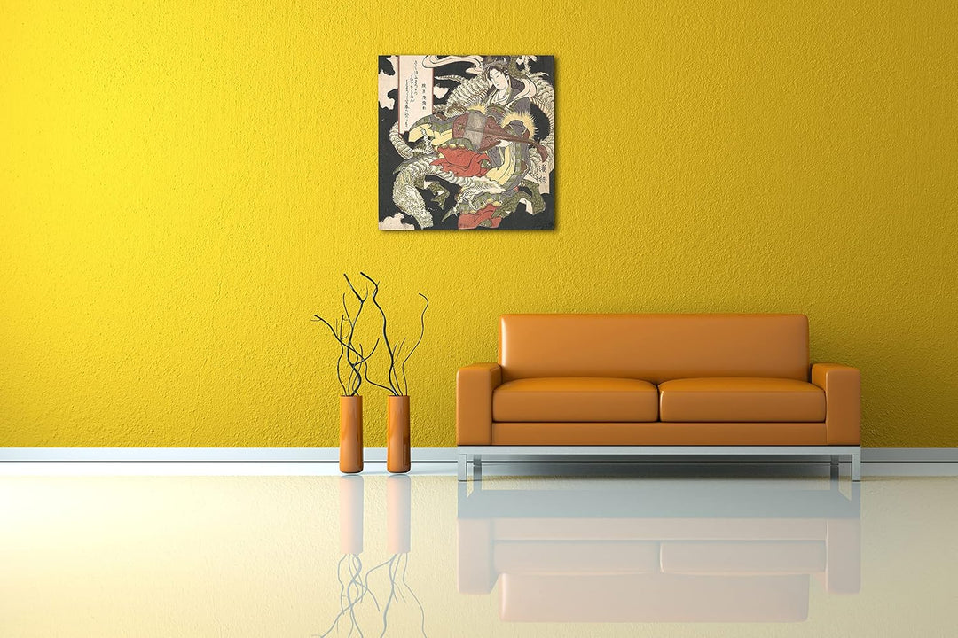 Printed Paintings Leinwand (60x60cm): Aoigaoka Keisei - Benzaiten (Göttin der Musik und des Glücks)