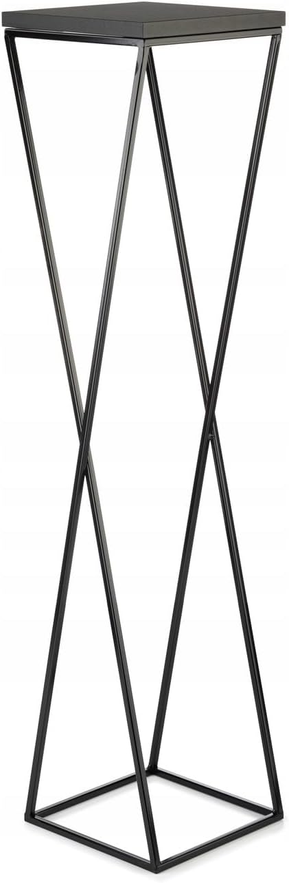 Pflanzenständer Metall 70 cm Hoch - Stabiler und Fester Blumenhocker mit Schwarz MDF-Platte auf Robu