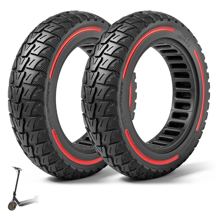60/70-6,5 Vollgummireifen 10 Zoll Solide Reifen für Xiaomi 5/5 Pro/5 Max,für Ninebot Max G30/Max G30
