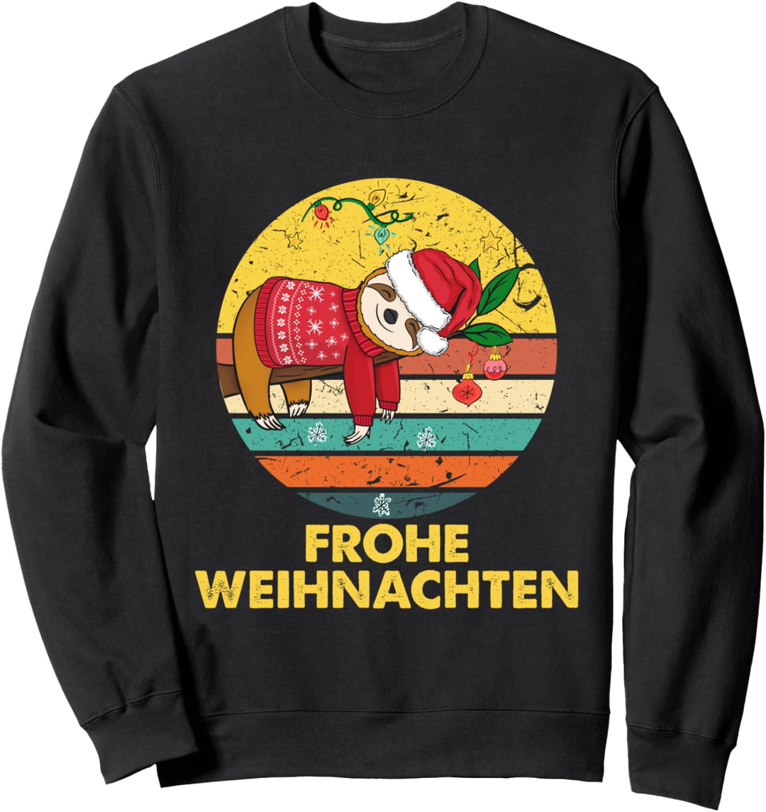 Faultier Weihnachtssweater Frohe Weihnachten Faultier Sweatshirt