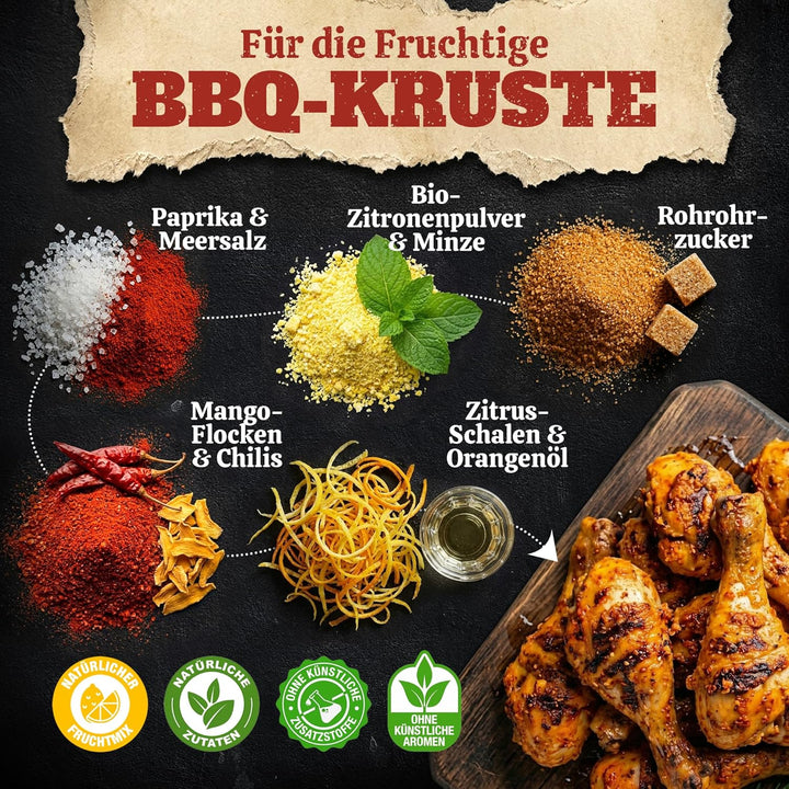 Foodico BBQ Rub Sweet & Honey 750g Grill Gewürz | Süss-Fruchtige Gewürzmischung mit Honig-Note | Exo