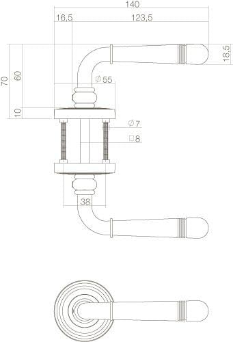 MS Beschläge® Drückergarnitur Türdrücker Türklinke matt vernickelt Oberfläche BB/PZ/WC (Profilzylind