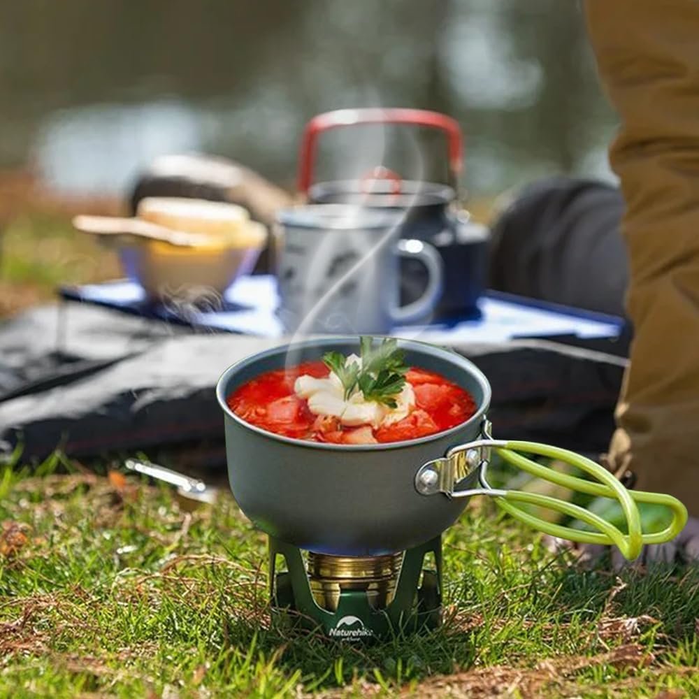 Udbrud Camping Kochgeschirr Set, Tragbar Camping Geschirr Set Ultraleicht Camping Topf Pfanne Set kl