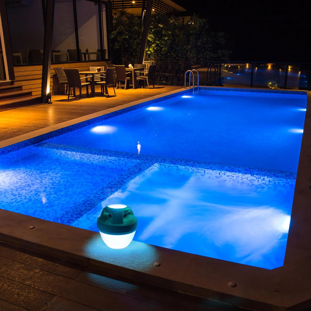 Musicman Pool-Lautsprecher BT-X60 - Tragbar, Kabellos und wasserdicht mit Bluetooth, 4 verschiedenfa