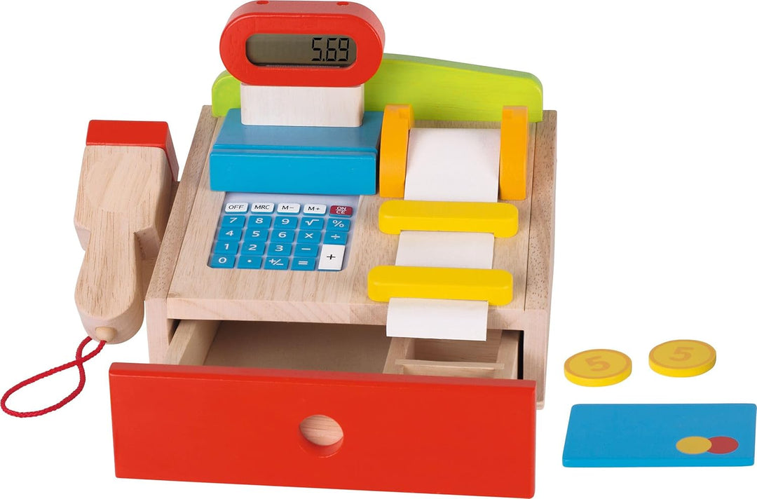 goki – Registrierkasse mit Scanner – Taschenrechner – echtes Display, 8651575, 22 x 18 x 14 cm
