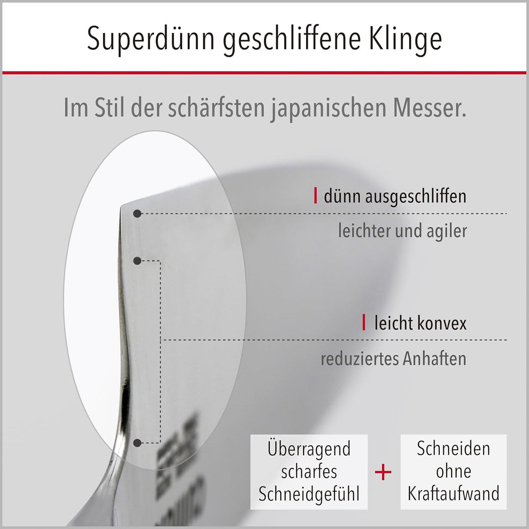 culilux® Kobe N63 Kochmesser 24 cm extrem scharfes Profi Küchenmesser aus schwedischem 14C28N Edelst