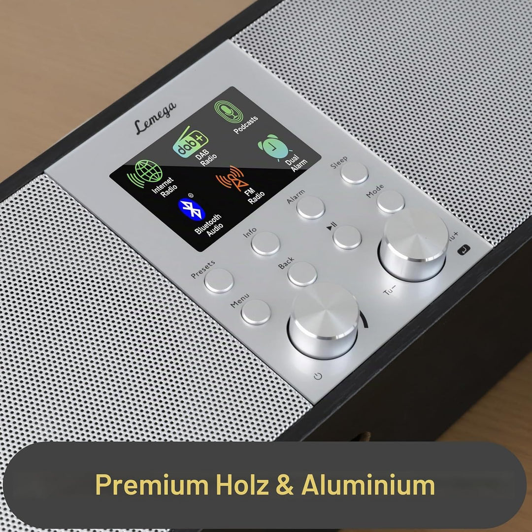 Lemega IR6 Internetradio mit Podcast-Funktion &amp; Bluetooth - DAB/DAB+, UKW Stereo-Radio mit echtem 2.