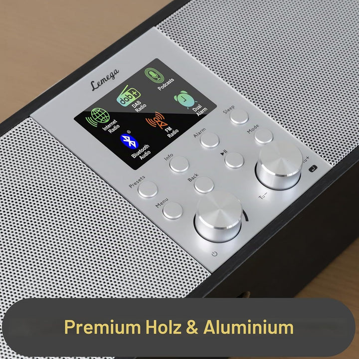 Lemega IR6 Internetradio mit Podcast-Funktion &amp; Bluetooth - DAB/DAB+, UKW Stereo-Radio mit echtem 2.