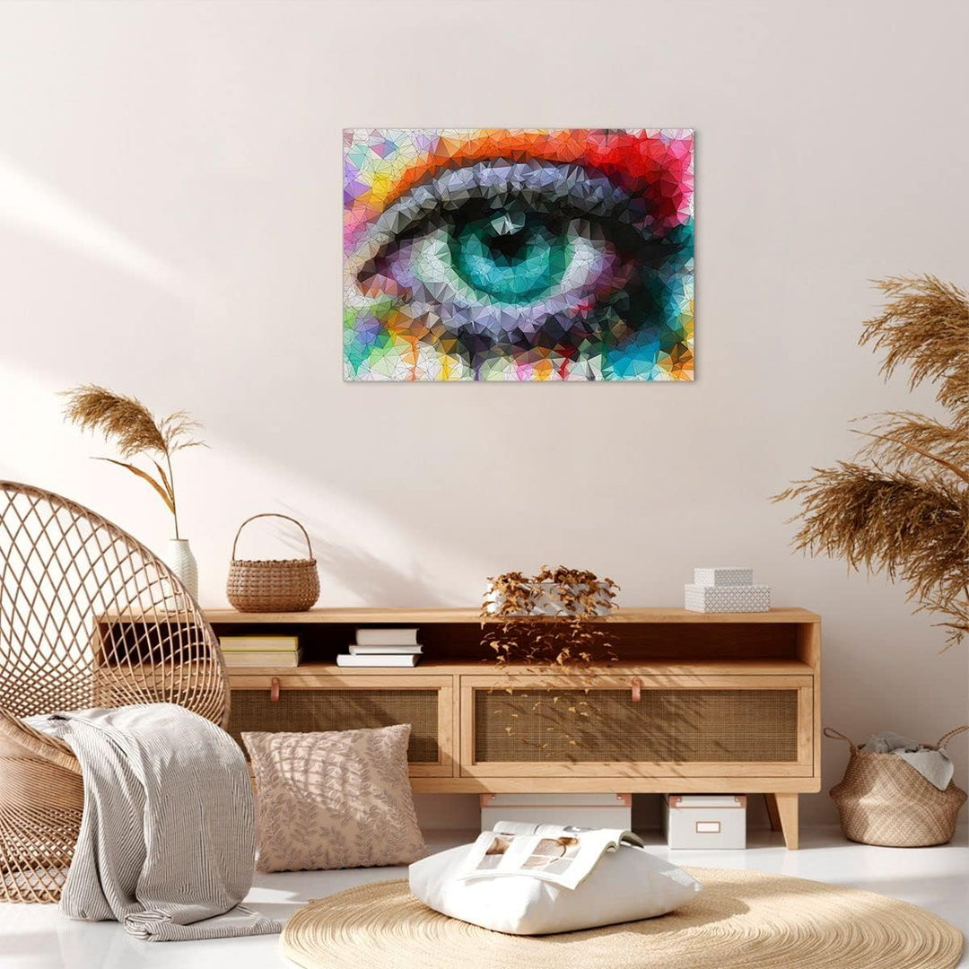 Bilder auf Leinwand elegant Diamant futuristic geometrisch Leinwandbild 70x50cm Wandbilder Dekoratio