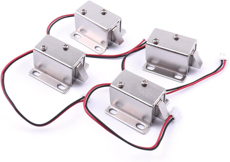 ATOPLEE 4 Stück DC 12V Mini Elektromagnetische Magnetschlösser für Schublade Schrank 27x29x18mm