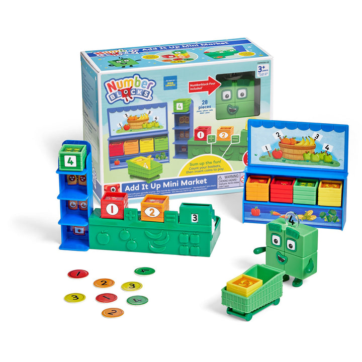 Learning Resources Numberblock Vier, Lebensmittelgeschäft, Registrierkasse, Einkaufswagen, Zahlen un