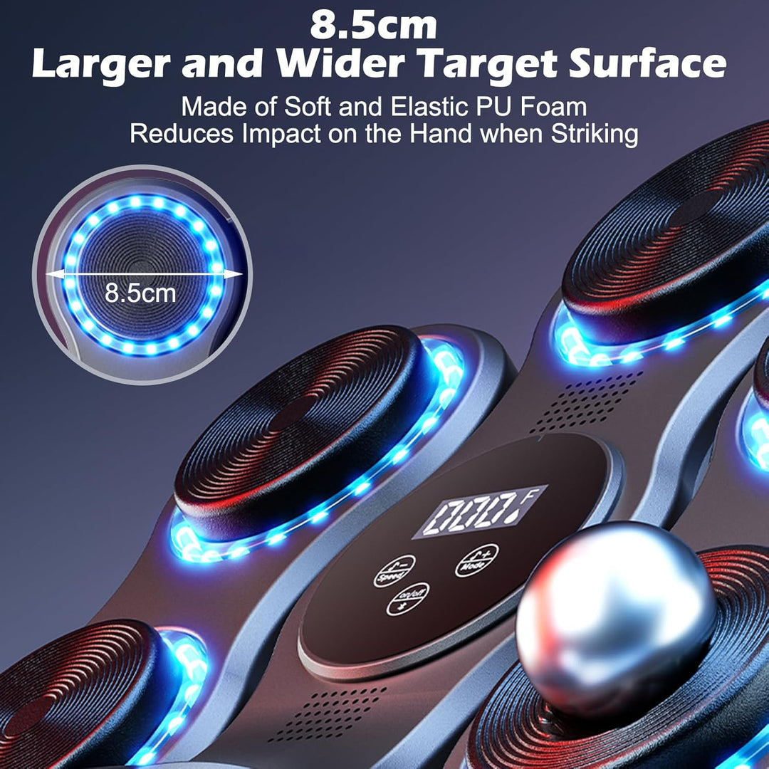 Music Boxing Machine für Erwachsene, Musikboxing Maschine mit LED-Lichtern, Bluetooth, 9 Geschwindig