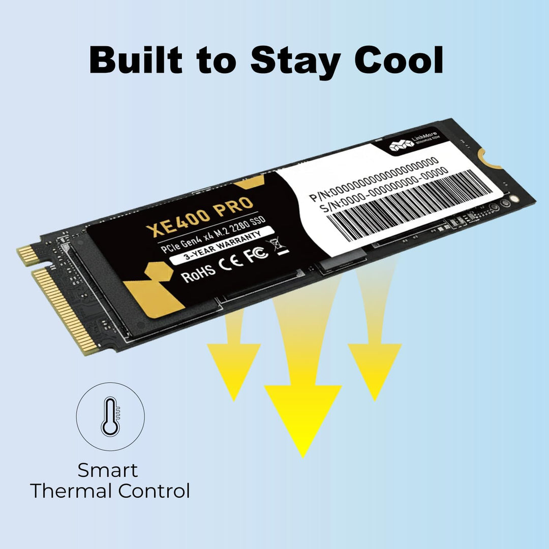 LinkMore XE400 Pro 256GB NVMe SSD M.2 2280, PCIe Gen4 x4 (PCIe 4.0) interne SSD, bis zu 3600 MB/s Le