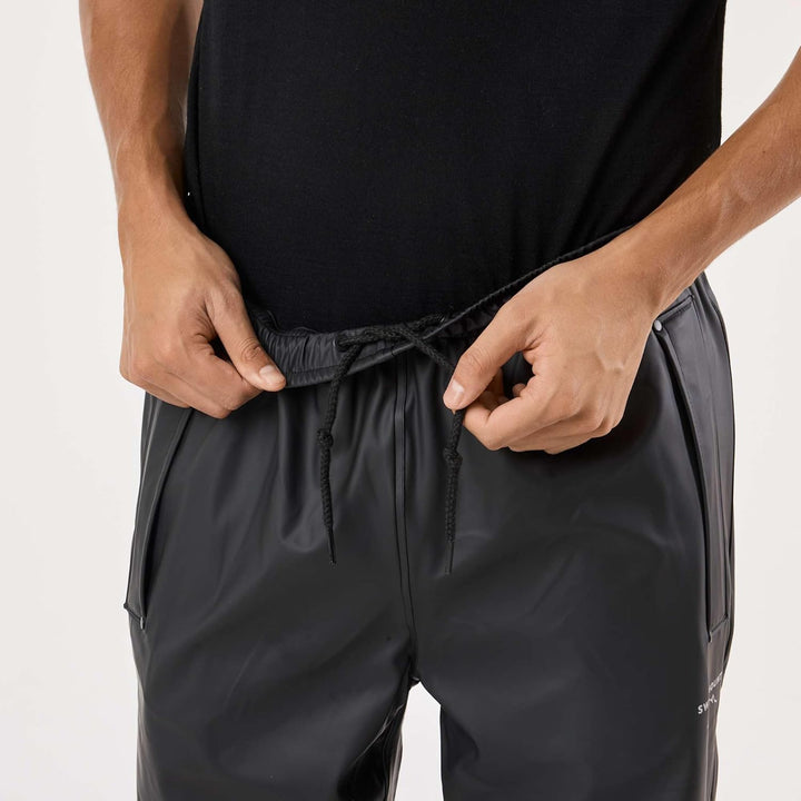 Swedemount Väderöarna Regenhose für Herren wasserdichte und Winddichte Hose XS Black/Black, XS Black