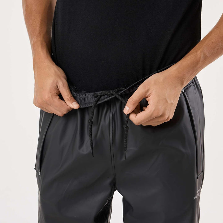 Swedemount Väderöarna Regenhose für Herren wasserdichte und Winddichte Hose S Black/Black, S Black/B