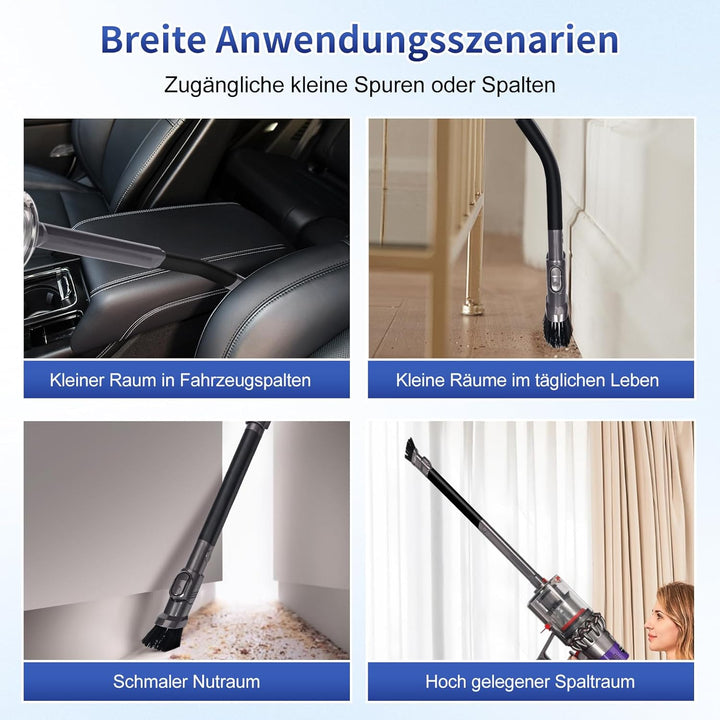 Flexibele Fugendüse für Dyson Outsize V15 V12 Slim V11 V10 V8 V7 Gen5detect Ersatzteile, Lange Flach