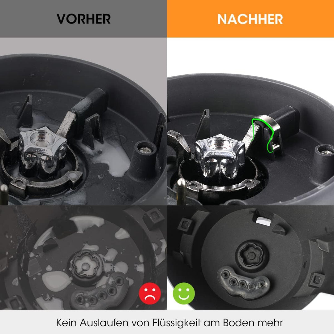 AIEVE 2 Stk. Messer Fix Clips und Dichtungsringe Set kompatibel mit Lidl Monsieur Cuisine Connect, C