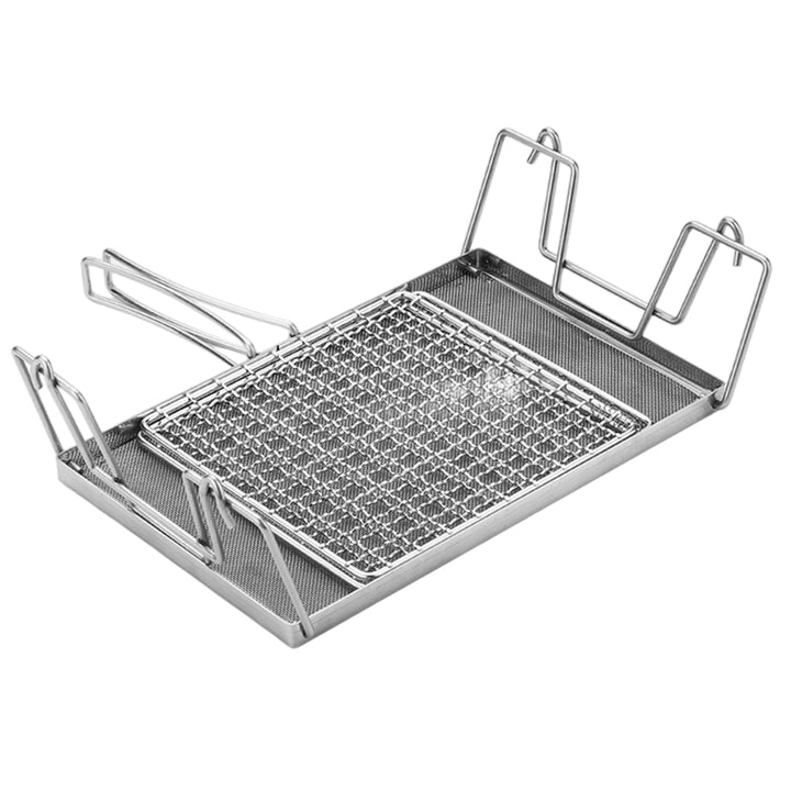 Camping -Toaster für Gasherd - Edelstahl Herd Brot Toast Rack für Küche, Wandern, Grill und Picknick