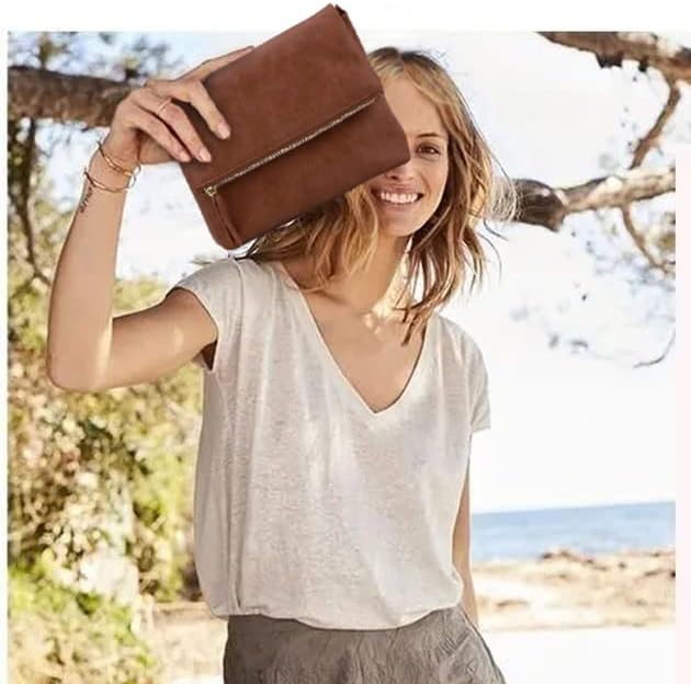 Gladdon Umhängetasche damen,Schultertasche mit Reissverschluss, Crossbody Tasche, Leder Handtasche K