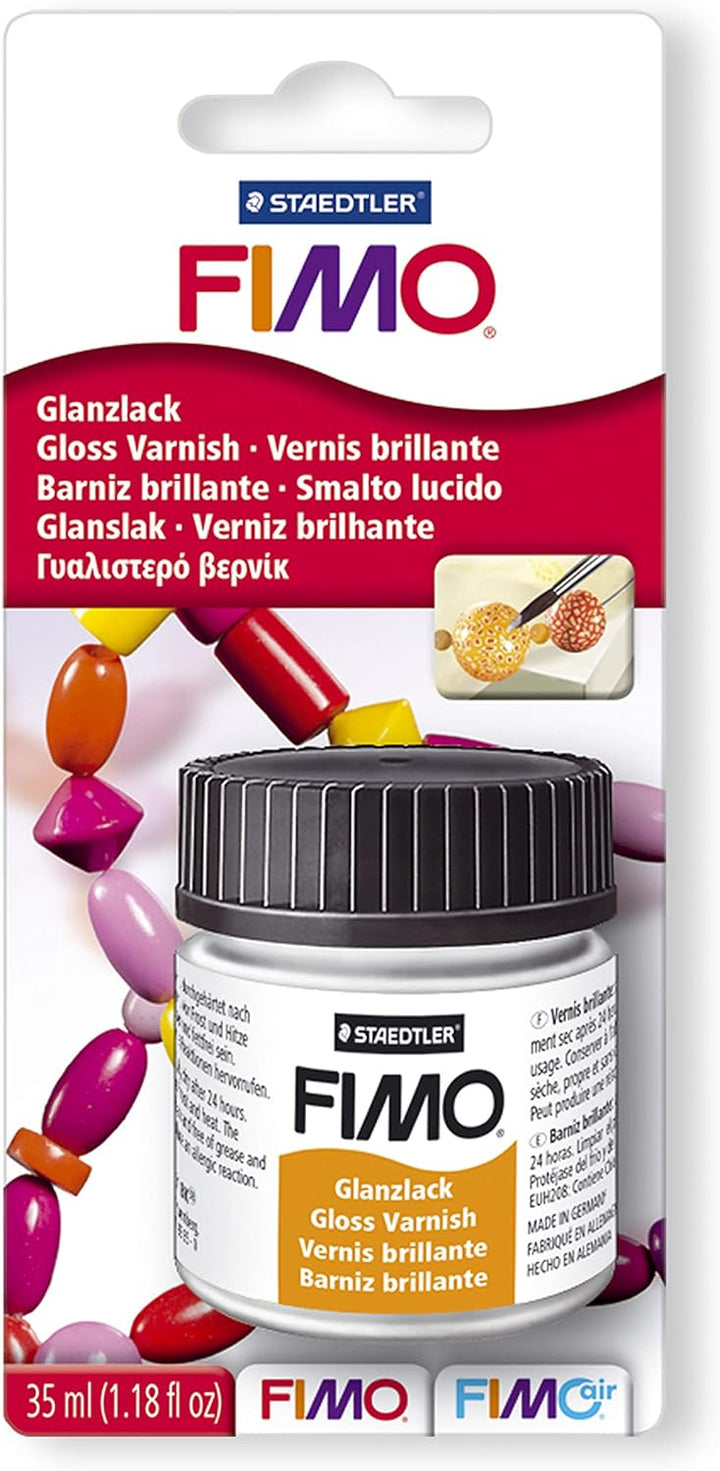 STAEDTLER FIMO 12er Materialpackung + Glanzlack Set inkl. Bonus 1 12er + Glanzlack Set, 1 12er + Gla