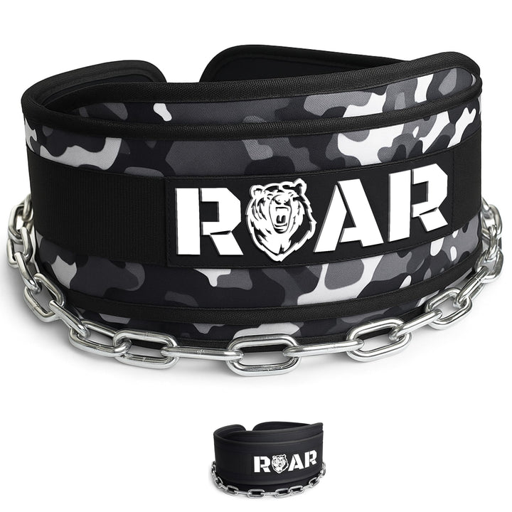 Roar® Gym Belt Men, Gym Gürtel, Gürtel Gewichtheben, Gewicht Gürtel Mit Kette, Dip Belt, Gürtel Fitn