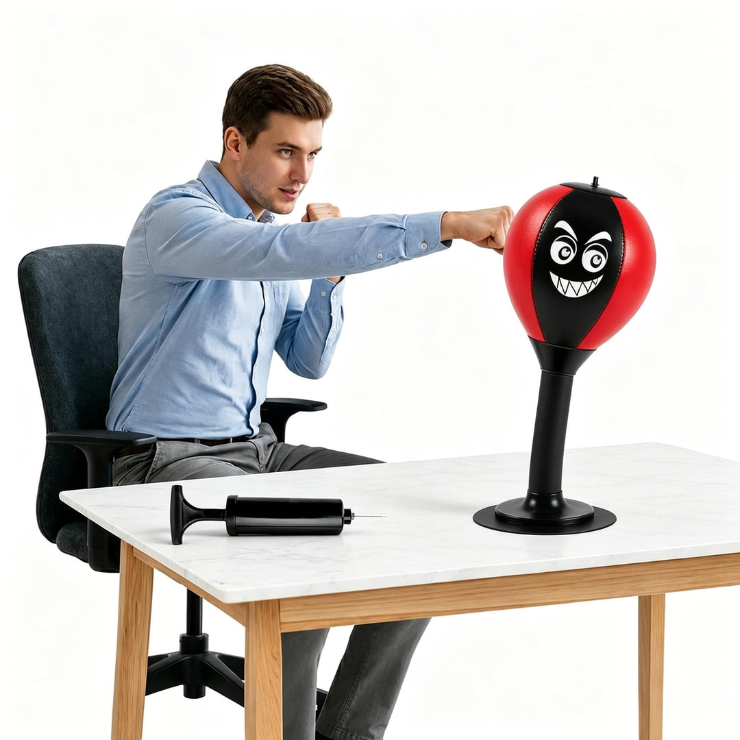Tisch Boxsack mit Saugnapf, Punchingball Schreibtisch mit Pumpe