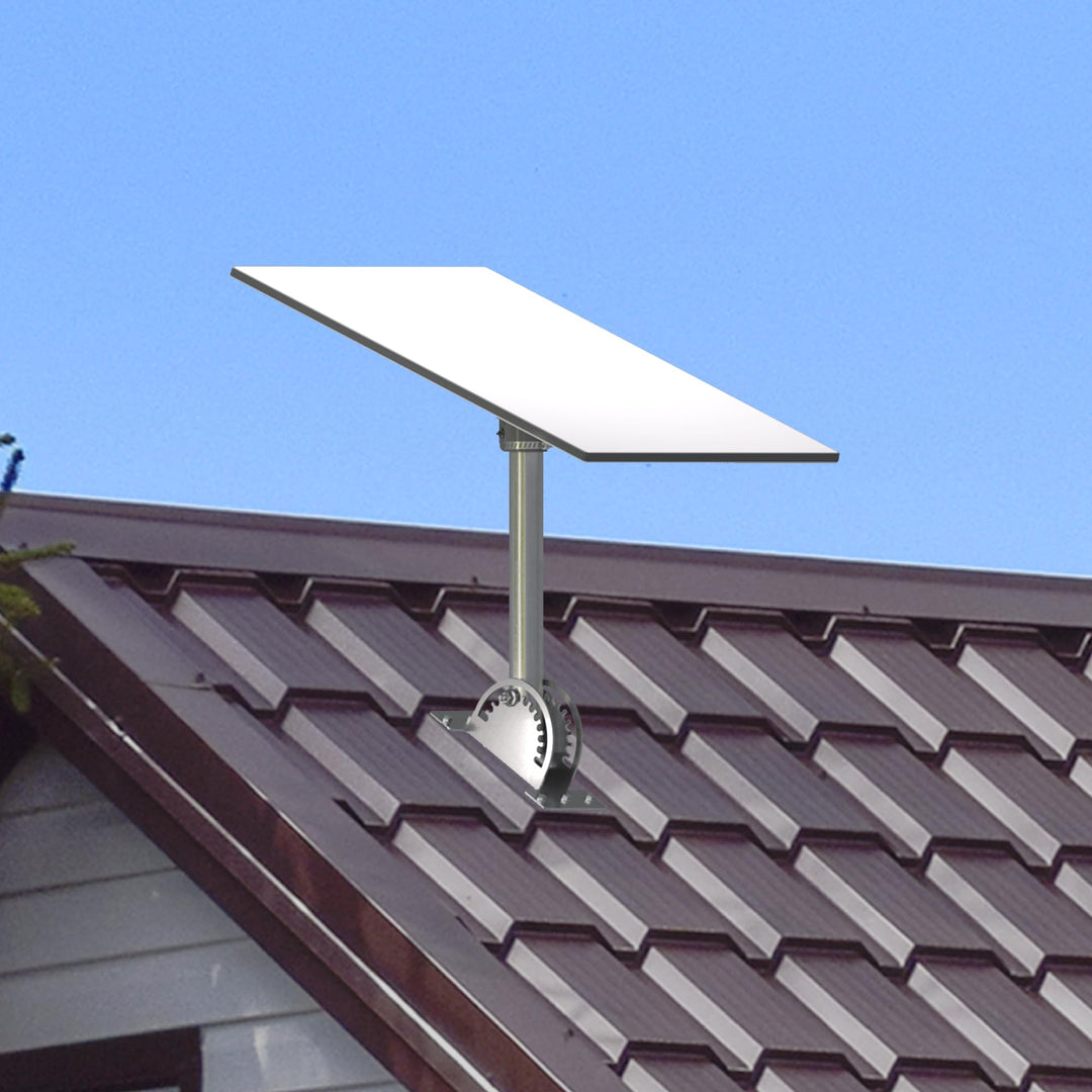 Starlink Gen 3 Dachhalterung Ziegel Schwenk mit Rohradapter Standard Ständer auf Ziegelstein Roof Mo