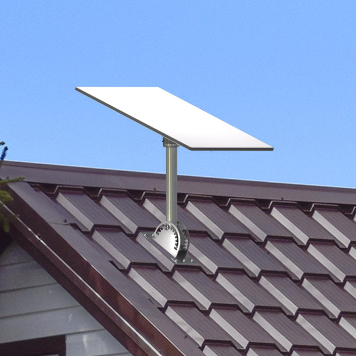 Starlink Gen 3 Dachhalterung Ziegel Schwenk mit Rohradapter Standard Ständer auf Ziegelstein Roof Mo