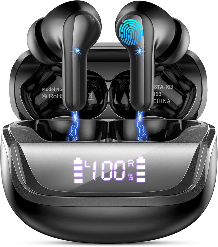 Bluetooth Kopfhörer, 2026 Kopfhörer Kabellos Bluetooth 5.4 HiFi Stereo, 50 Std Spielzeit In Ear Kopf