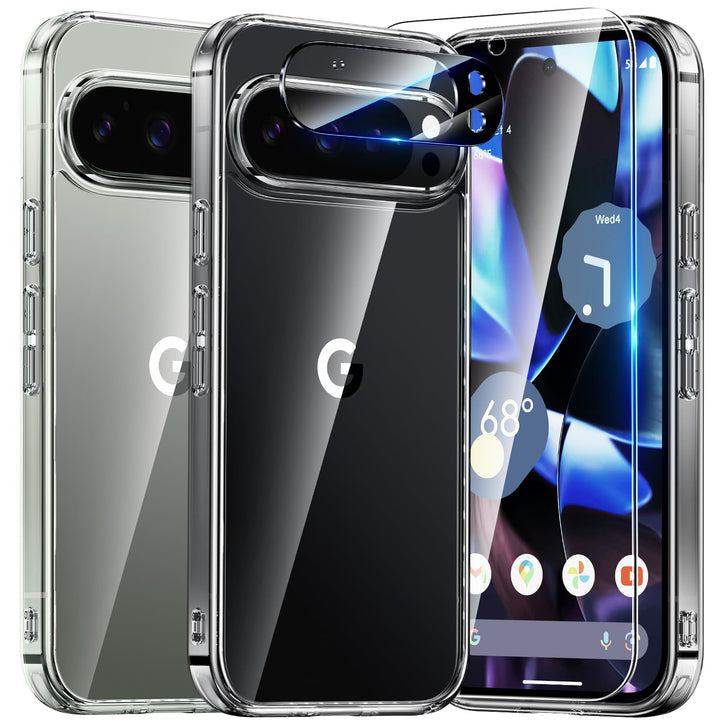UniqueMe für Google Pixel 9 Pro Hülle,5-in-1-Set Handyhülle für Google Pixel 9 Pro Case Rundumschutz