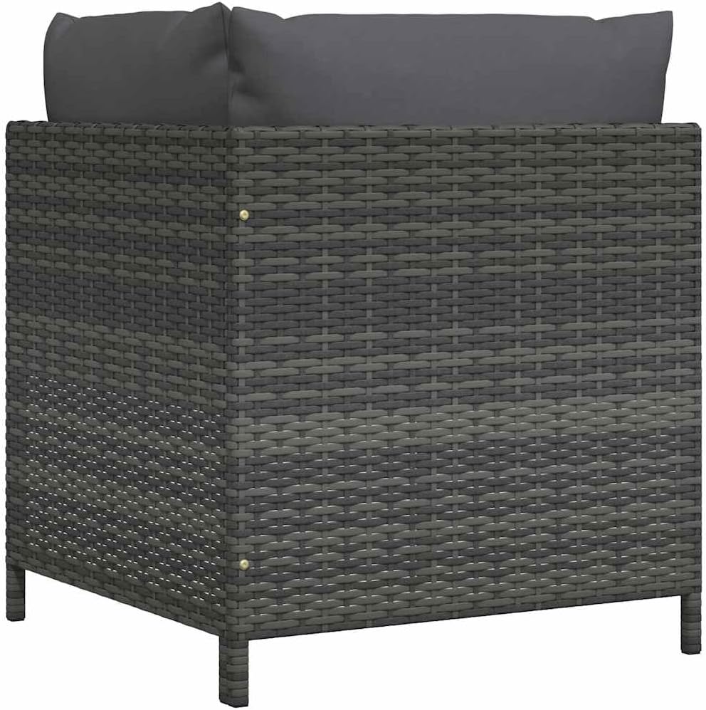 vidaXL Modular Ecksofa mit Kissen Gartensofa Sofa Lounge Gartenmöbel Einzelsofa Sessel Rattansofa Ou