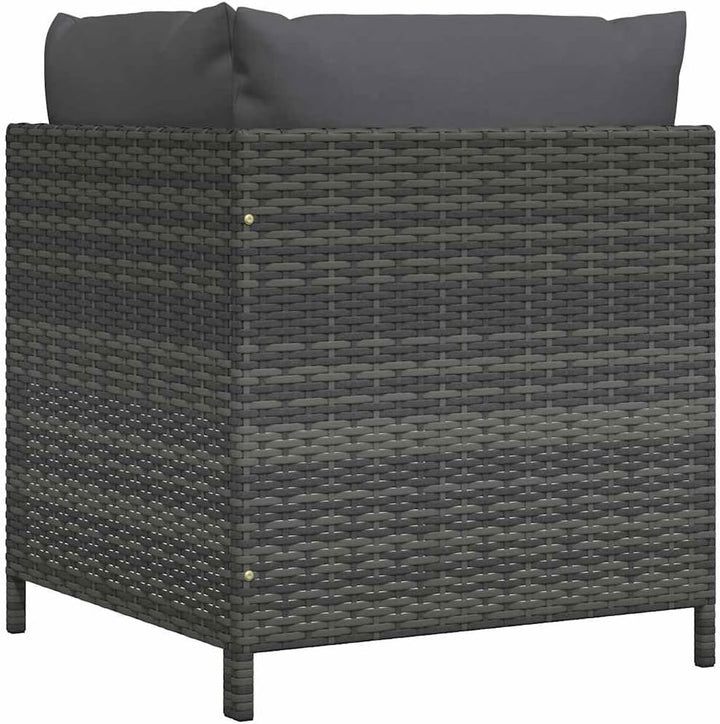 vidaXL Modular Ecksofa mit Kissen Gartensofa Sofa Lounge Gartenmöbel Einzelsofa Sessel Rattansofa Ou