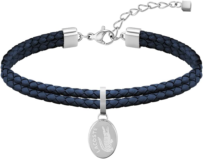 Lacoste Lederarmband für Damen Kollektion SNEAK Blue, Blue