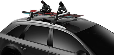 Thule 732400 Snow Pack 7324 Ski/Snowboardträger, Aluminium, M Aluminum 4 Paar Ski Single, Aluminum 4