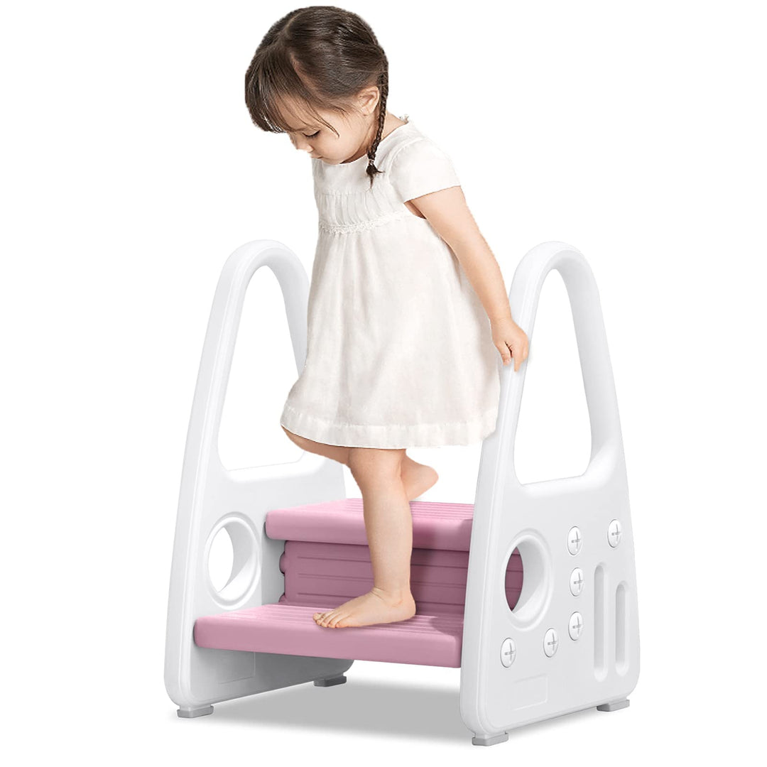 YRHome Kinder Tritthocker Trittschemel 2 stufiger Lernturm Kinderschemel Kleinkind Trittstufe Tritth