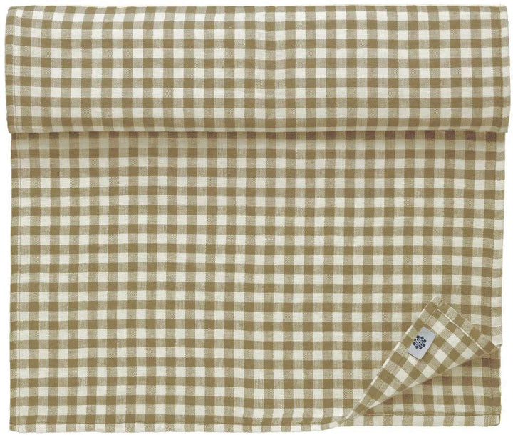 Linen & Cotton Tischläufer Stoff Tischdekoration Tischwäsche Estella - 100% Leinen, Weiss Weiss Beig