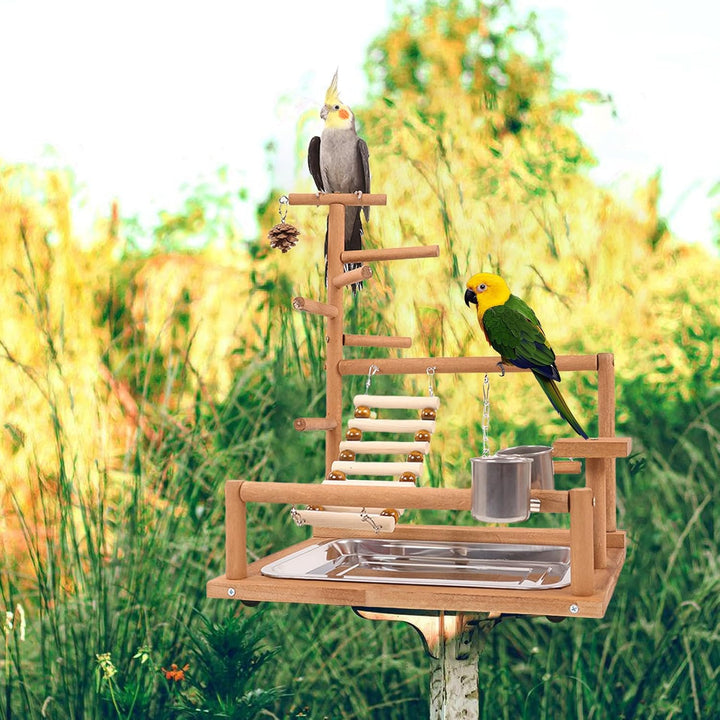 Vogelspielzeug, Papageienspielzeug, Wellensittich Spielzeug, Spielplatz Mit Feeder-Cup Spielzeug Lei