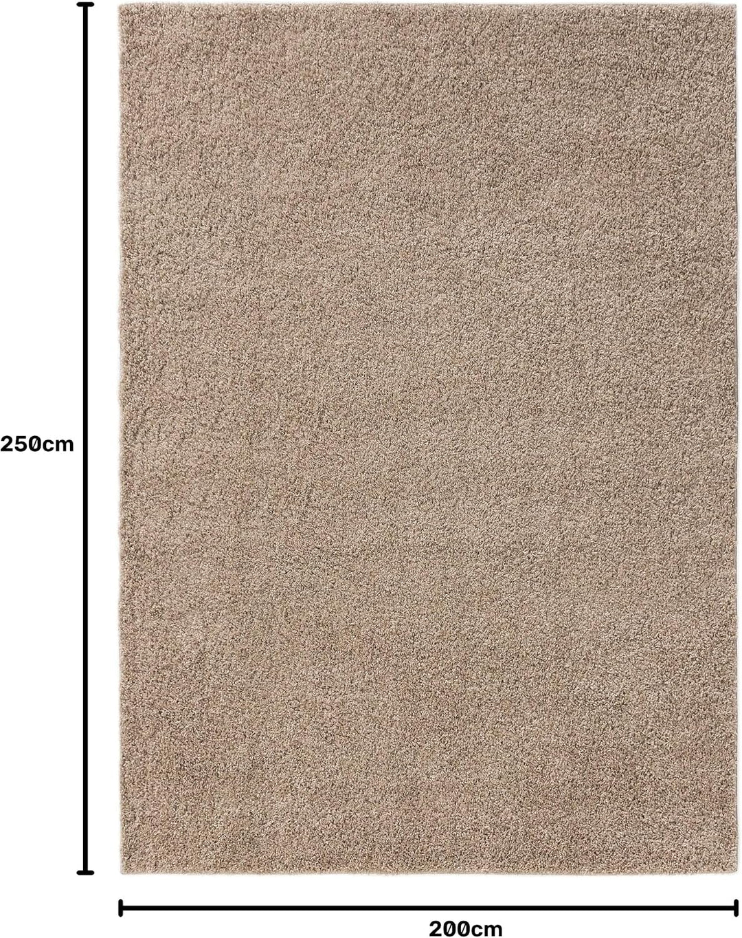 benuta Basic Hochflorteppich Soho - beige 200x250 cm - Kuschelig Weicher Teppich im Minimalistischen