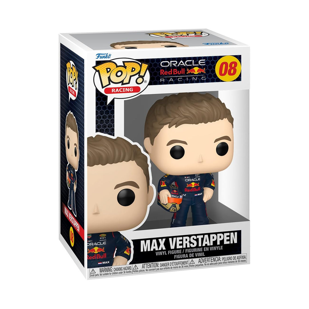 Funko Pop! Racing: Racing - Max Verstappen mit Helmet - Red Bull Racing - Vinyl-Sammelfigur - Gesche
