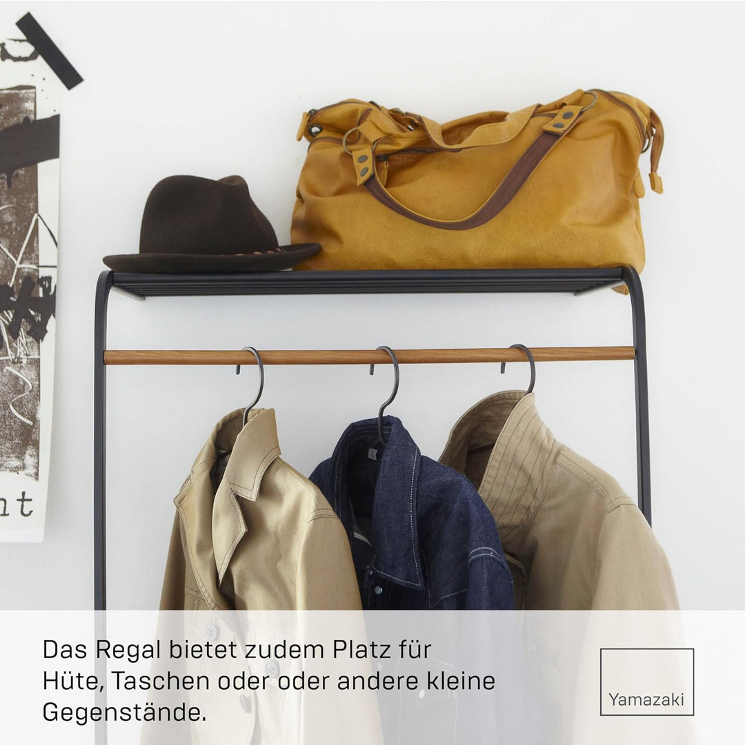 YAMAZAKII Tower Standgarderobe, Stahl, Schwarz, One Size