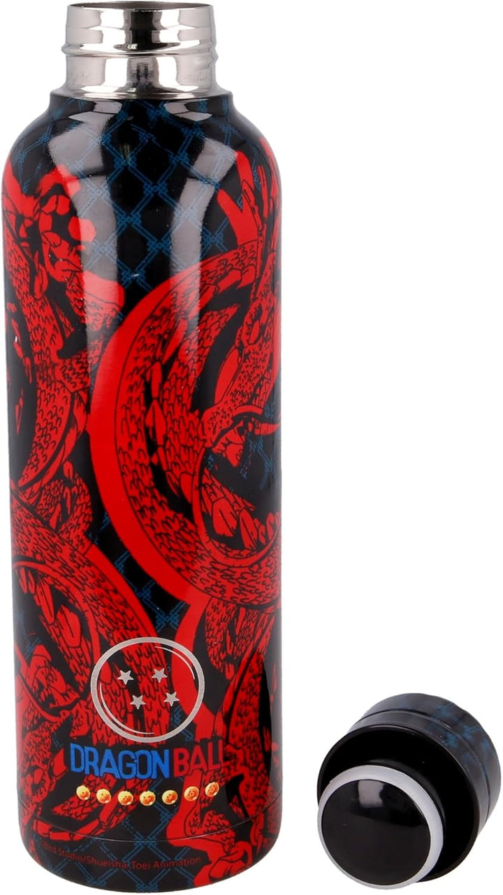 Stor THERMOSFLASCHE AUS Edelstahl 515 ML | Dragon Ball Bottiglia, Stainless Steel, Schwarz, Mediano