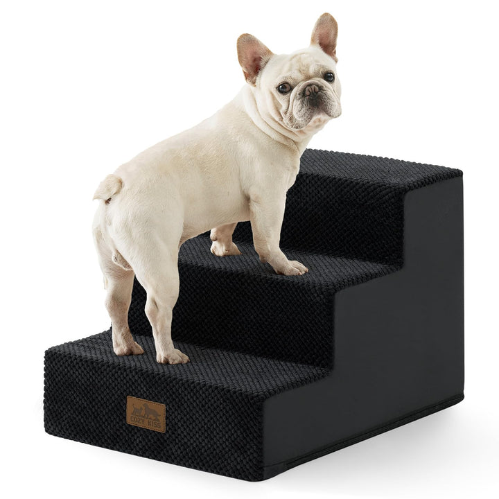 COZY KISS Hundetreppe für Kleine Hunde, 3 Stufen Haustiertreppe für Bett Couch Auto, 35cm Hoch Hochd