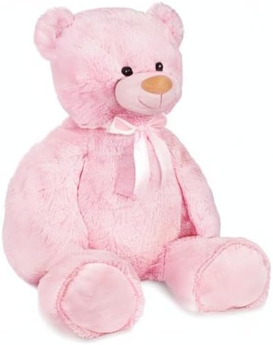 BRUBAKER XXL Teddybär 100 cm - Rosa - Stofftier Plüschtier Kuscheltier, Rosa