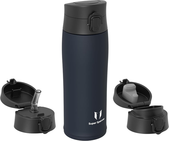Super Sparrow Trinkflasche Edelstahl - Thermobecher - 500ml, 750ml, 950ml - BPA-Frei Thermosflasche,