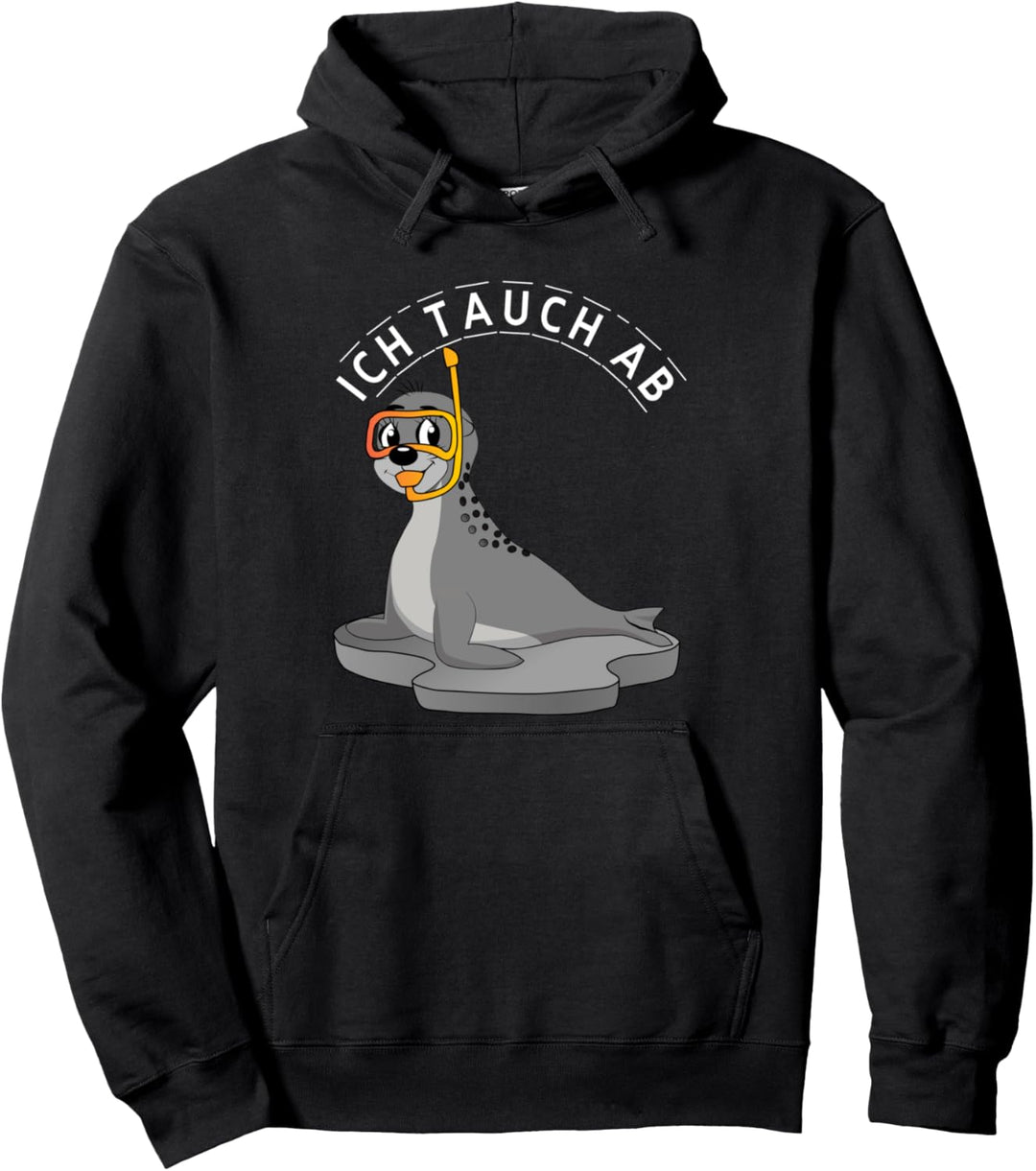 Witziger Spruch mit Seehund Robbe Taucher Urlaub Pullover Hoodie