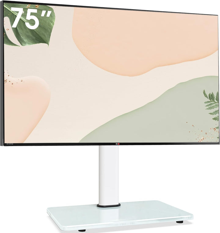 AOKCOS TV Standfuss TV Ständer Höhe 900mm für 32-55 65 75 Zoll Fernseher, Neigbar Schwenkbar Höhenve